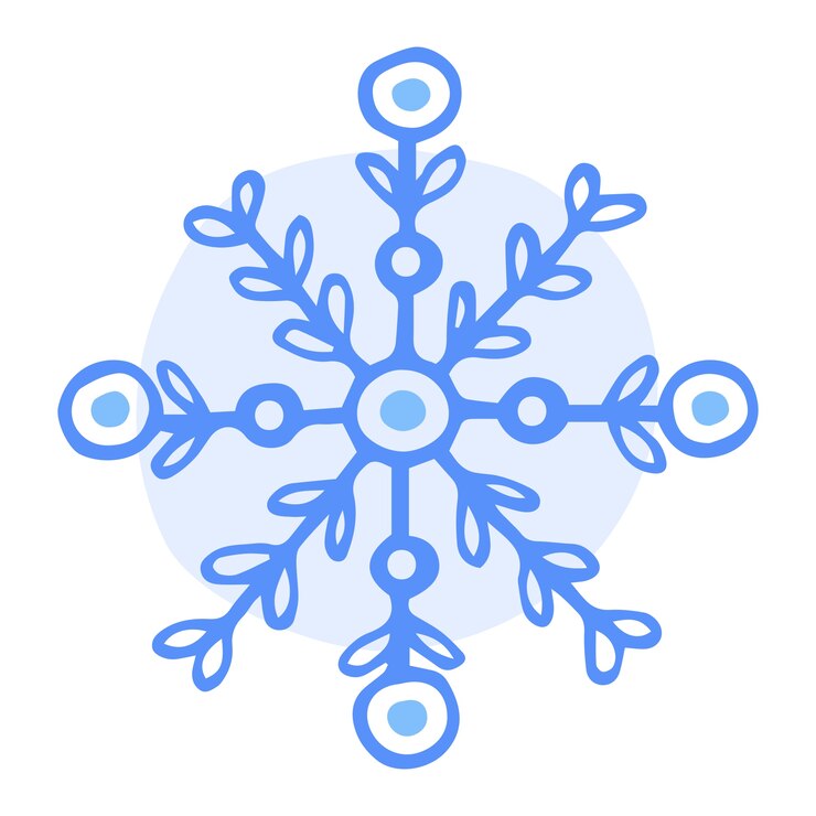 Gratis PSD blauwe sneeuwvlokken geïsoleerd