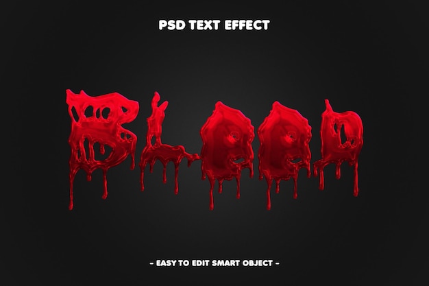 Gratis PSD bloedteksteffect