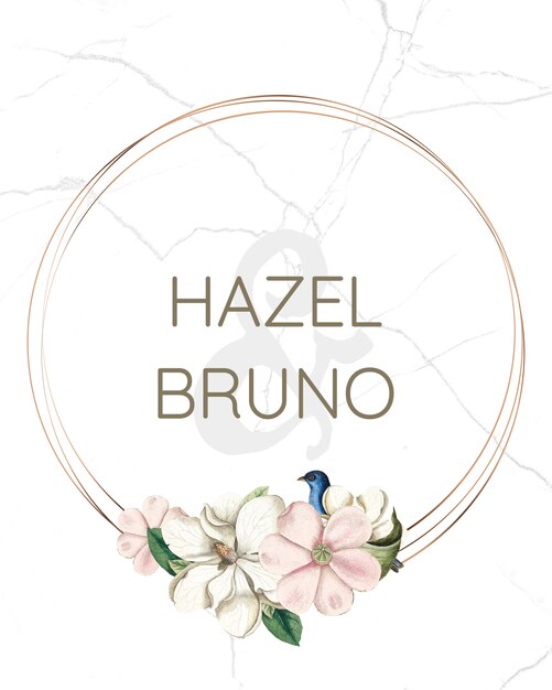 Bloemen de kaartmodel van de huwelijksuitnodiging