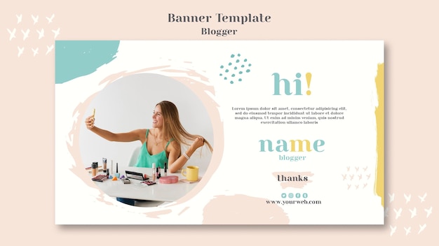 Blogger concept sjabloon voor spandoek