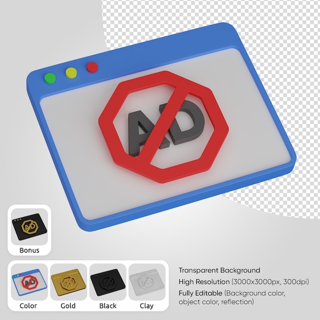 bloqueador de anuncios web 3d