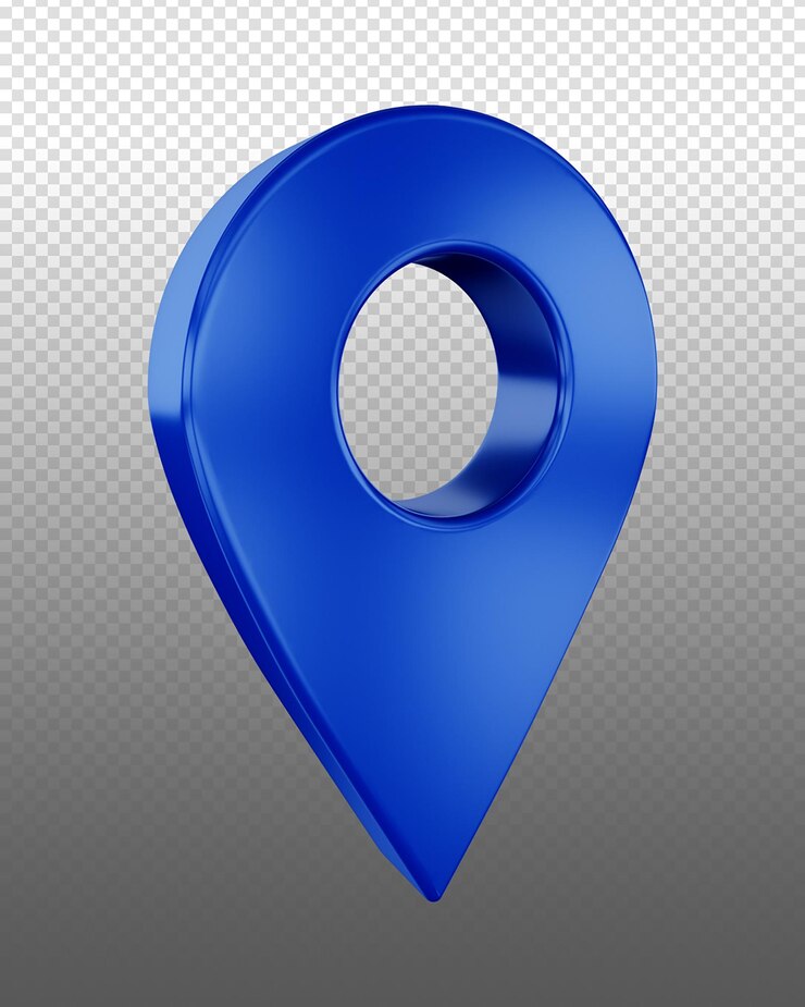 PSD Gratis blue 3d location pin icon