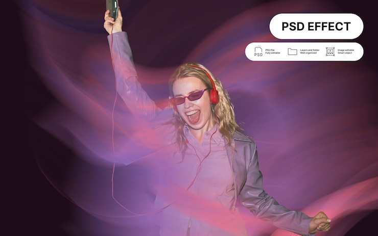 PSD Gratis blurred soul phot effect