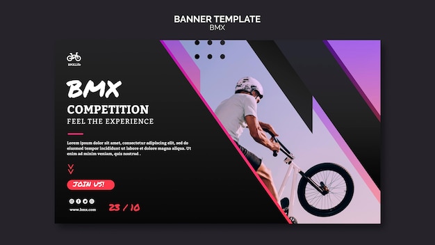 Gratis PSD bmx banner sjabloon stijl