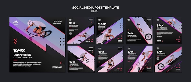 Gratis PSD bmx social media postsjabloon