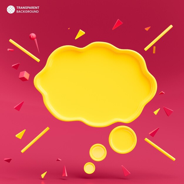 Bocadillo de diálogo sobre el color del año 2023 ilustración 3d de fondo