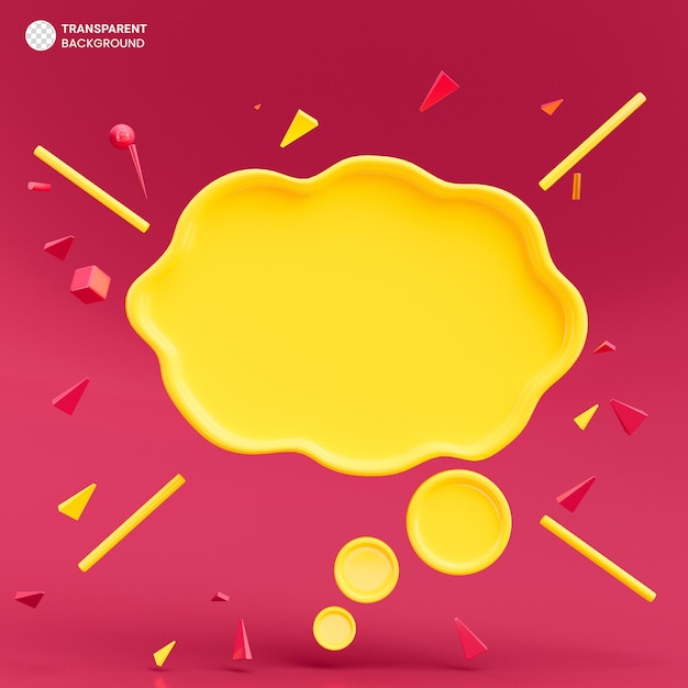 Bocadillo de diálogo sobre el color del año 2023 ilustración 3d de fondo