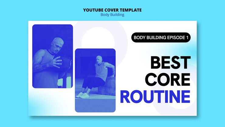 PSD Gratis body building training youtube cover