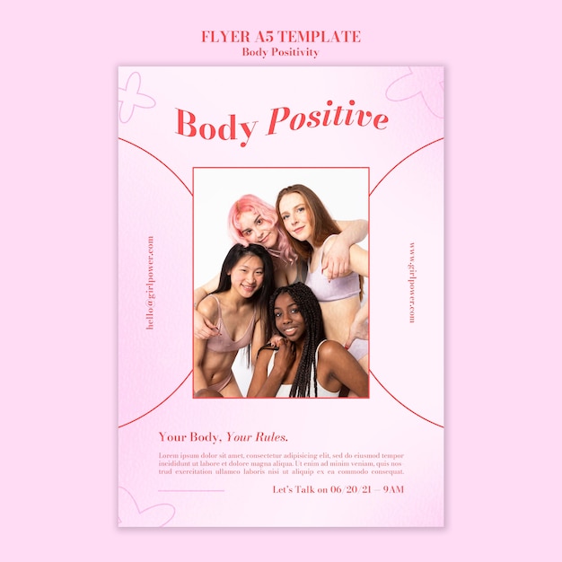 Body positieve flyer-sjabloon