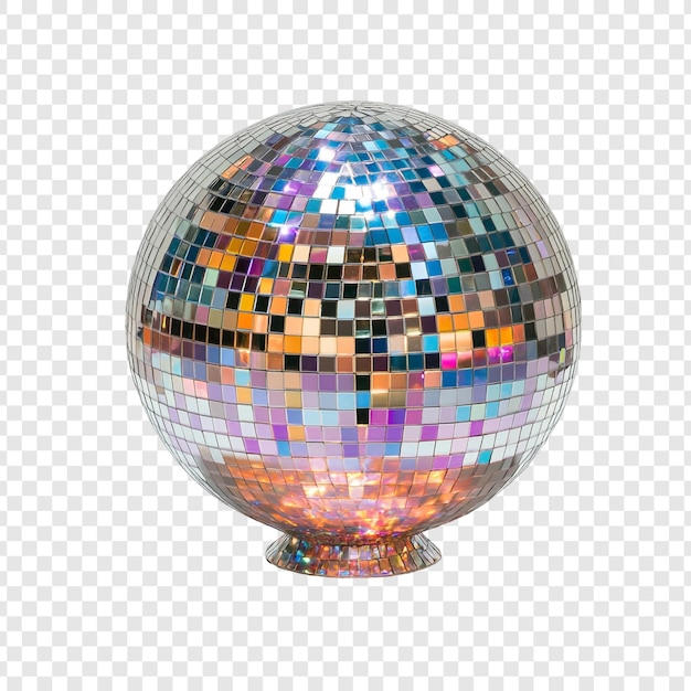 Una bola de discoteca, una esfera brillante de azulejos espejados