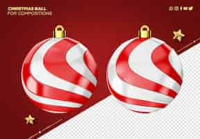 PSD gratuito bola de navidad 3d para decoración navideña