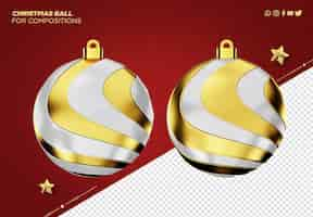 PSD gratuito bola de navidad 3d para decoración navideña