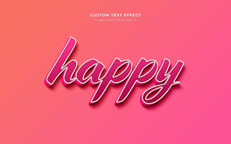 PSD Gratis bold 3d text style effect