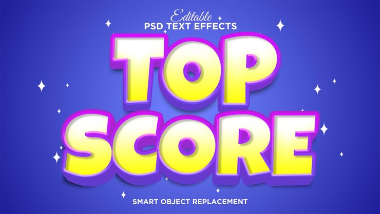 PSD Gratis bold cartoon text effect for title