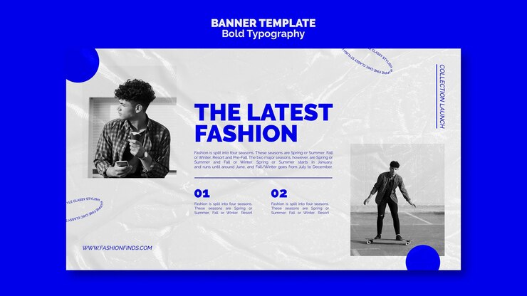 PSD Gratis bold typography banner template