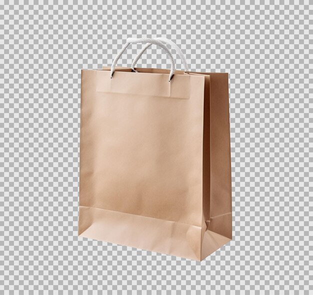 bolsa de papel comercial aislada en el fondo