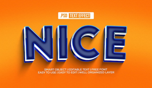 Bonito efecto de estilo de texto