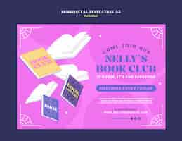 PSD gratuito book club template design