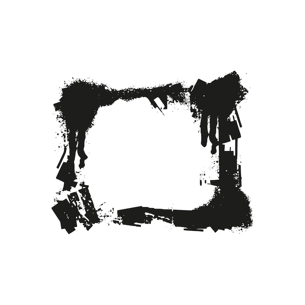 Borde grunge negro