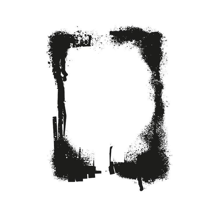 PSD gratuito bordo nero del grunge