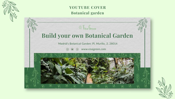 PSD Gratis botanical garden template design