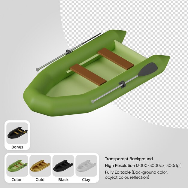 bote inflable 3d