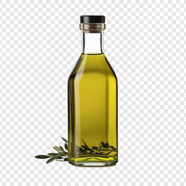 PSD gratuito botella de aceite de oliva aislada sobre un fondo transparente