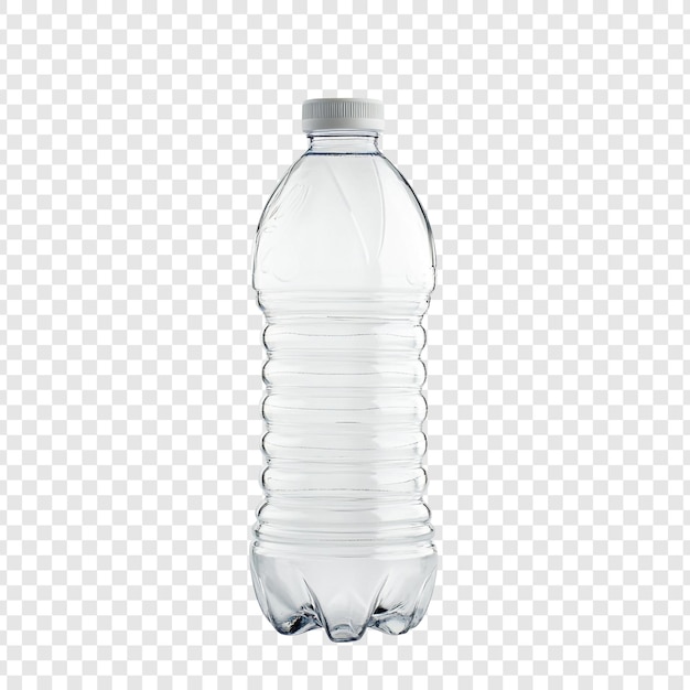 Botella de agua de plástico transparente