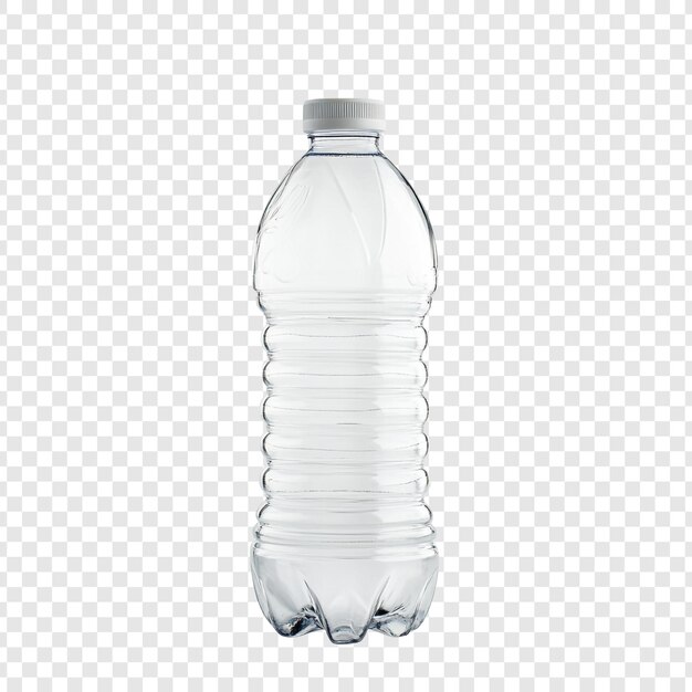 Botella de agua de plástico transparente