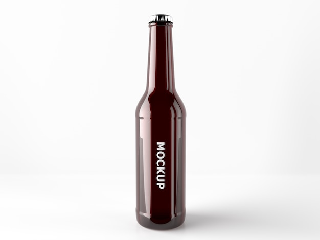 Bottiglia di birra mock up di progettazione