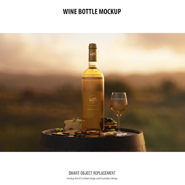 Bottiglia di vino Mockup