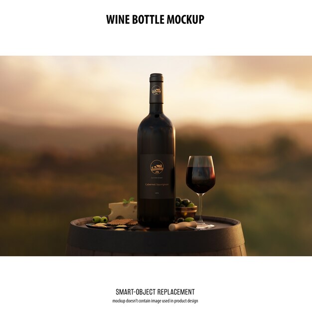 Bottiglia di vino Mockup