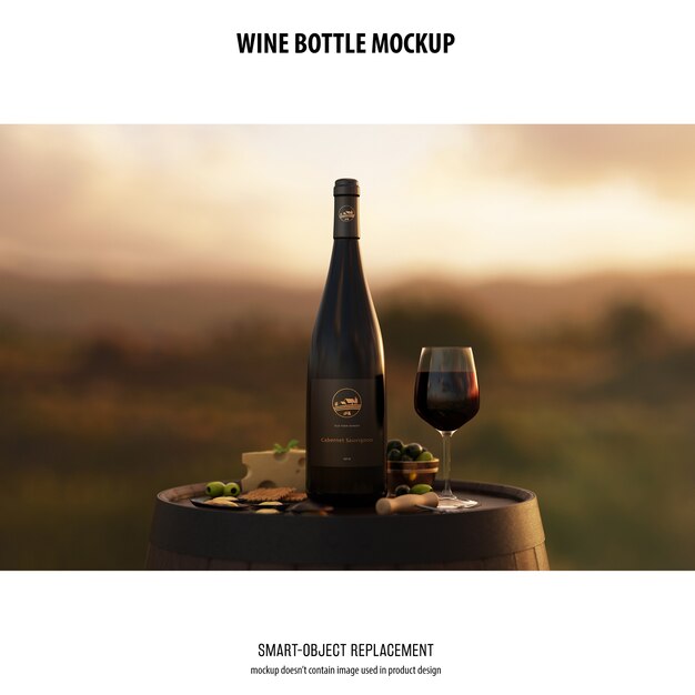 Bottiglia di vino Mockup