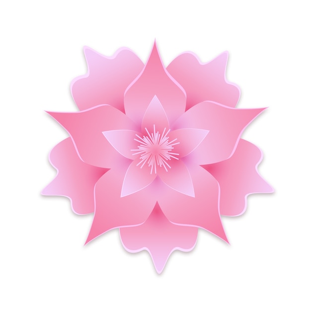 Gratis PSD bovenaanzicht schattige roze bloem