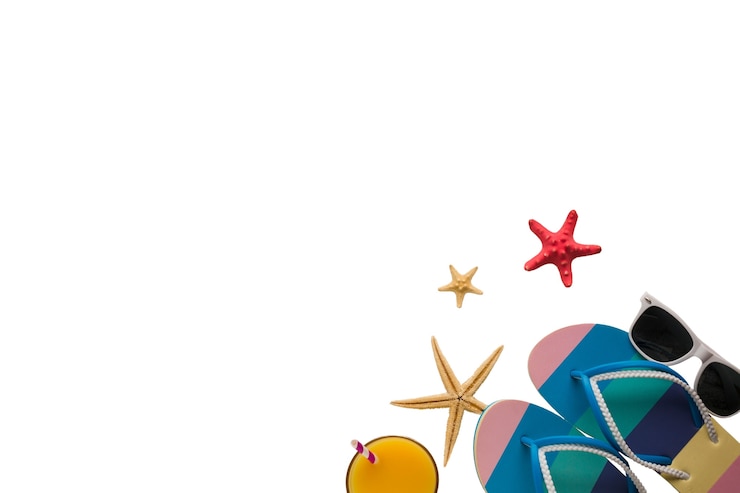 Gratis PSD bovenbeeld van de geïsoleerde stranddecoratie