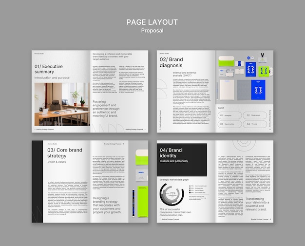 Branding strategy proposal layout template