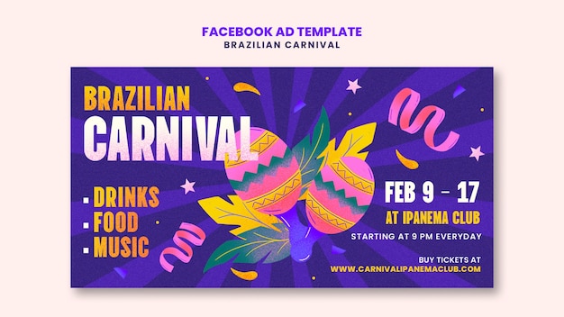 Braziliaans carnaval sjabloonontwerp