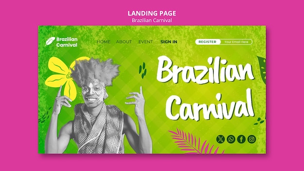 Braziliaans carnaval sjabloonontwerp