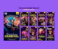 Gratis PSD braziliaans carnaval sjabloonontwerp