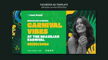 Gratis PSD braziliaanse carnaval facebook sjabloon