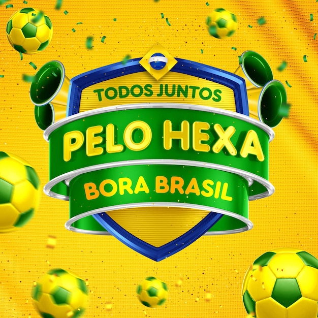 Gratis PSD braziliaanse fans wk instagram-sjabloon