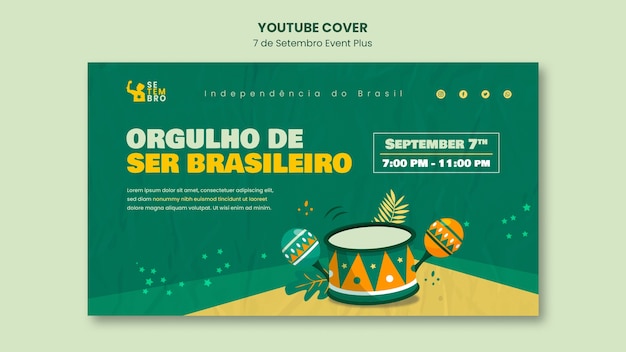 Gratis PSD braziliaanse onafhankelijkheidsdag