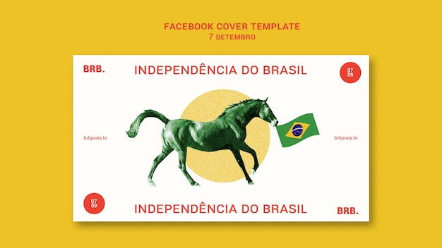 Gratis PSD brazilië onafhankelijkheidsdag facebook omslagontwerp