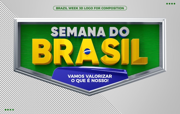 Brazils 3d week-logo laat waarderen wat van ons is