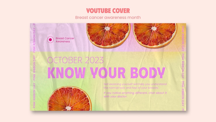 PSD Gratis breast cancer awareness month youtube cover