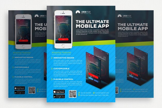 Brochure aziendale blu e nero