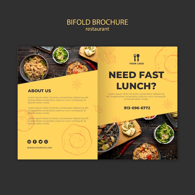 Brochure bifold concept brunch