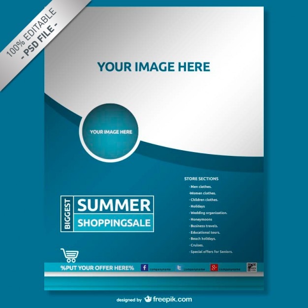 Gratis PSD brochure mock-up gratis template