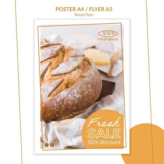 Gratis PSD brood concept poster sjabloon