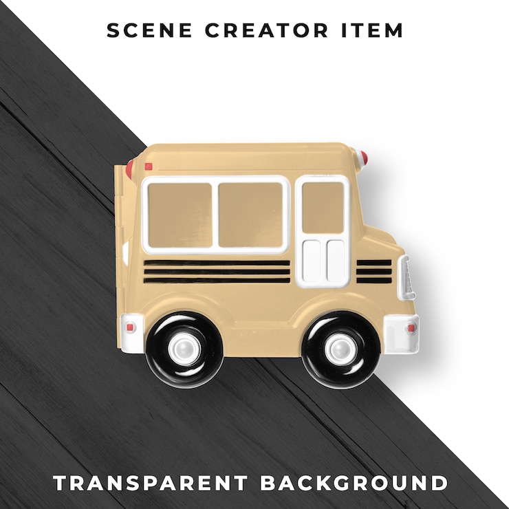 PSD Gratis brown bus transparent psd